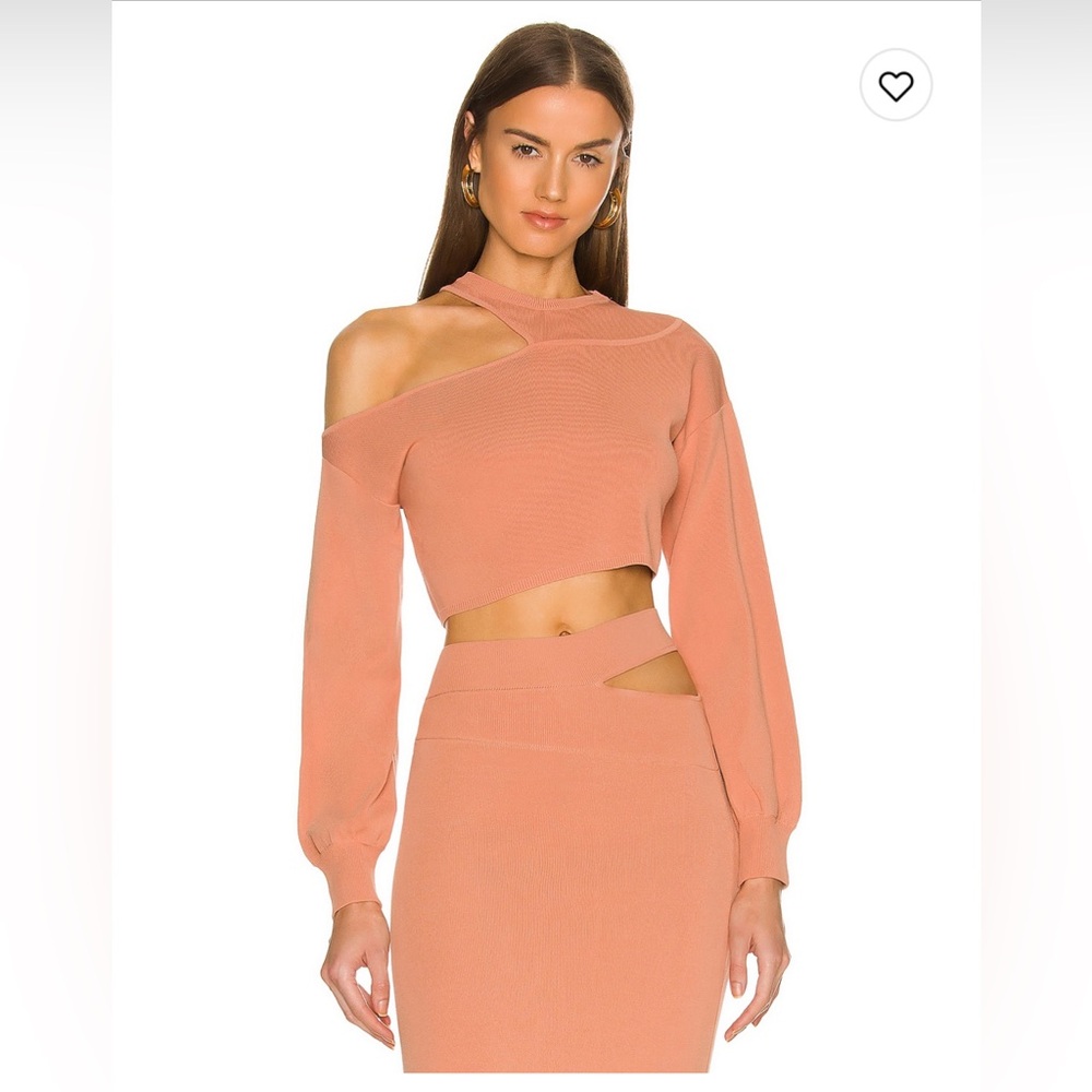Michael Costello x REVOLVE Asym Cut Out Dolman Sweater in Blush Pink, XXS, NWT